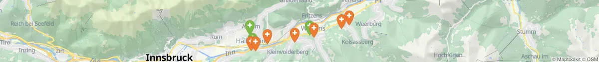 Map view for Pharmacies emergency services nearby Volders (Innsbruck  (Land), Tirol)